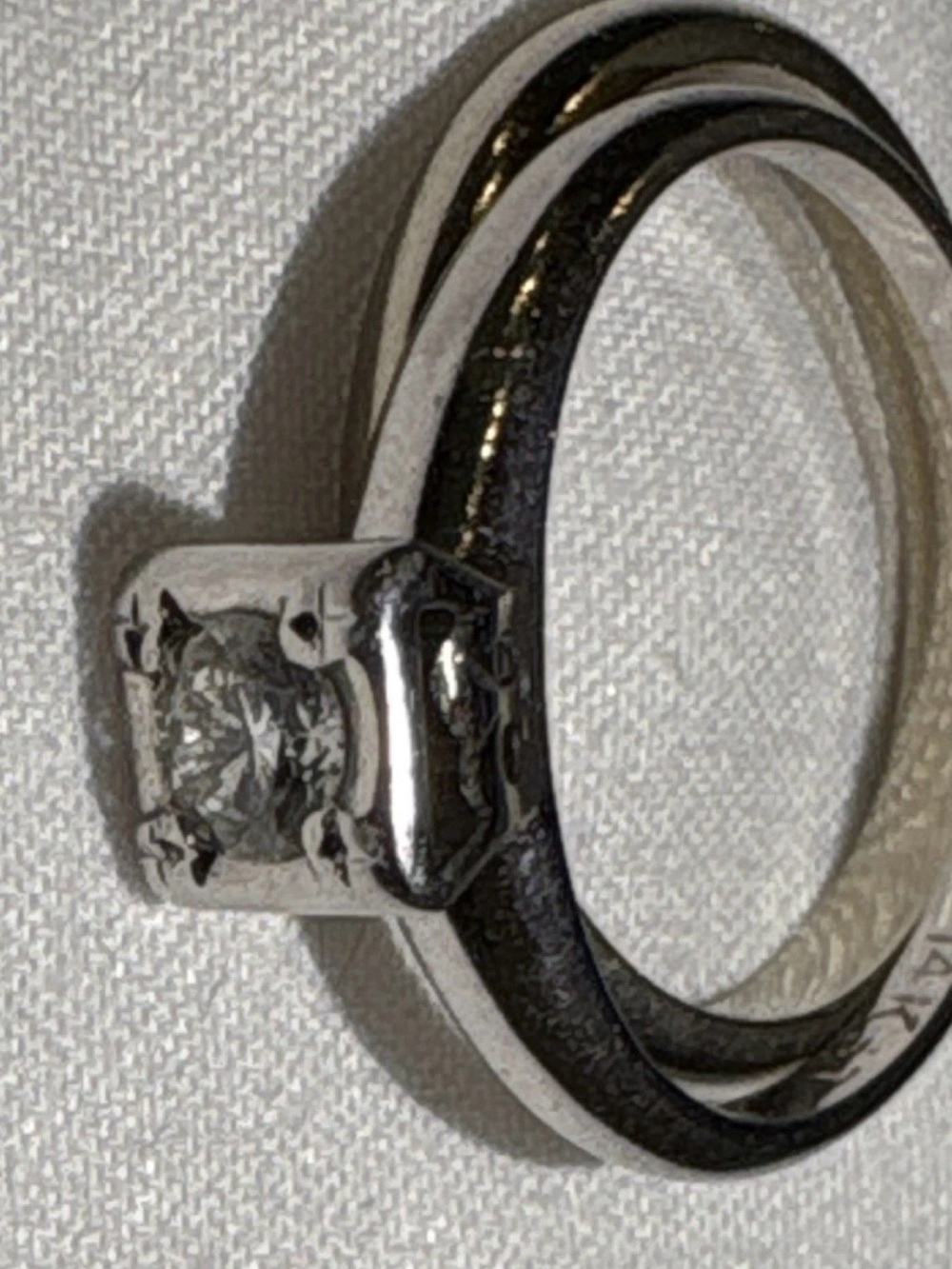 Vintage 14k White Gold Diamond Engagement/Wedding Ring Set Diamond 0.18CTW